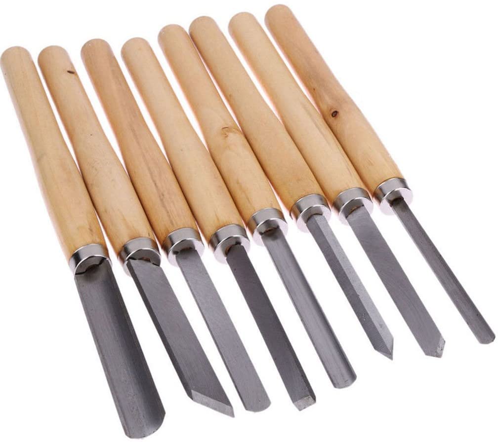 Amon Tech - Juego de cinceles para cuchillos de talla de madera (8 piezas)